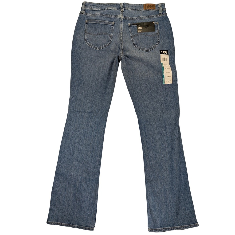 NWT Lee Jeans Womens Med Wash 12 Long Bootcut Mid Rise Stretch Classic Y2k Flare - Picture 3 of 9